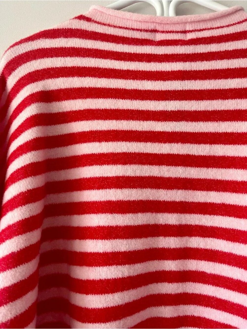 Things Between Striped Piper Cardigan Candy Red & Pink NEW WITH TAG - Picture 6 of 8